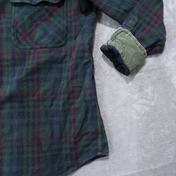 Elkmont Shirt Mens L Green Flannel Plaid Button Down Long Sleeve Outdoors Casual - Picture 4 of 14
